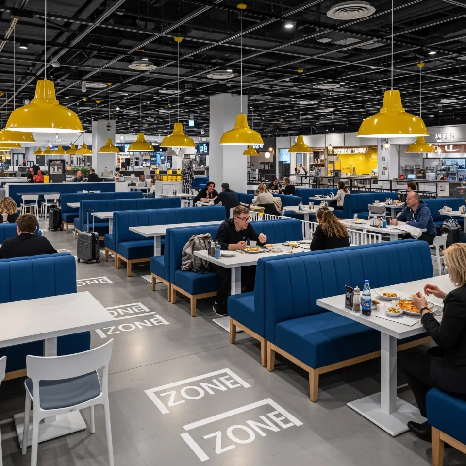 Ambiente do restaurante e equipa acolhedora